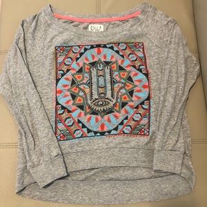 SALE🏄‍♀️ Billabong Long Sleeve Grey Top Evil Eye